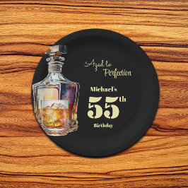 Plato De Papel Aged to Perfection Men's 55th Whiskey Birthday