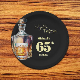 Plato De Papel Aged to Perfection Men's 65th Whiskey Birthday