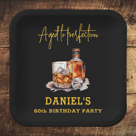 Plato De Papel Aged to Perfection Whiskey 60th Birthday