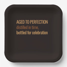 Plato De Papel Aged to Perfection Whisky Birthday Celebration