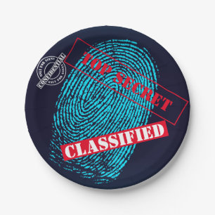 Plato De Papel Agente secreto Detective espía Fiesta misterioso