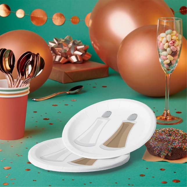 Plato De Papel Agitadores De Sal Y Pepper (Subido por el creador)