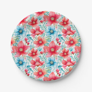 Plato De Papel Agradable Bouquet Ranya Pattern-65292