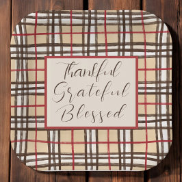 Plato De Papel Agradecido agradecimiento