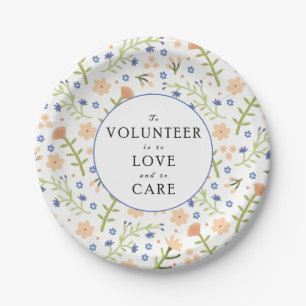 Plato De Papel Agradecimiento a voluntarios