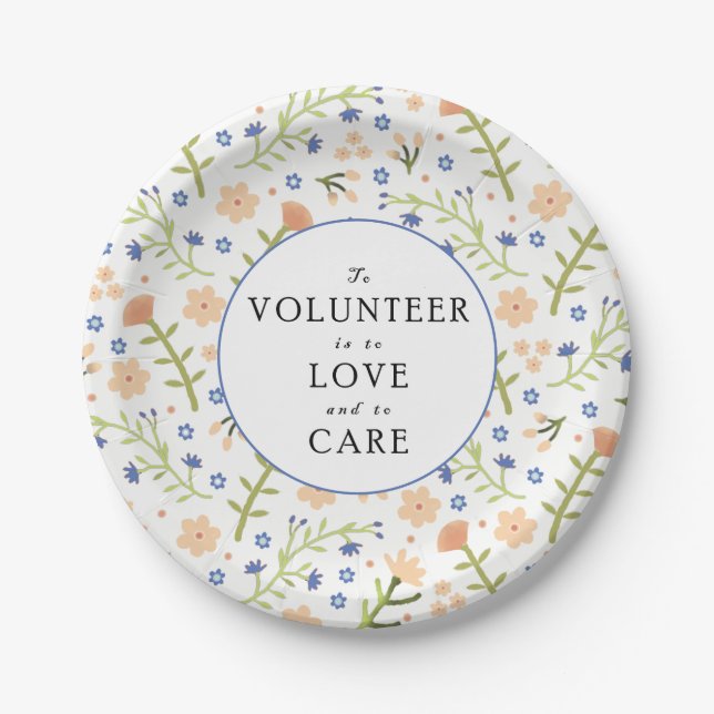 Plato De Papel Agradecimiento a voluntarios (Anverso)