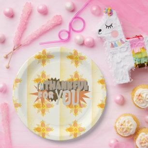 Plato De Papel Agradecimiento inspirador por sus placas