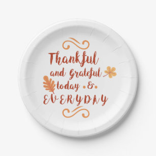 Plato De Papel agradecimiento y gratitud