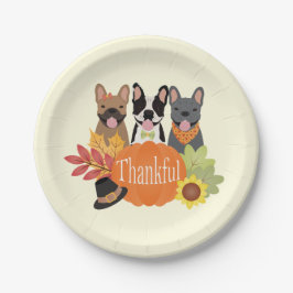 Plato De Papel Agradecimientos a los Bulldoges franceses