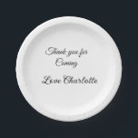 Plato De Papel agradecimientos por el mensaje de texto de añadir<br><div class="desc">Diseño</div>