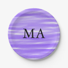 Plato De Papel Agregar monograma simple nombre letra hombre minim