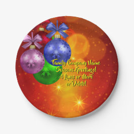 Plato De Papel Agregar Navidades de texto de nombre que coincidan