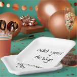 Plato De Papel agregar su diseño<br><div class="desc">personalízalo</div>