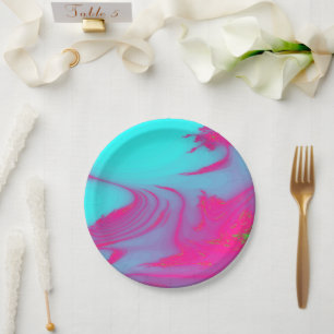 PLATO DE PAPEL AGUA