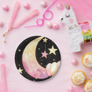 Plato De Papel Agua cautivadora Celestial Chica Baby Shower