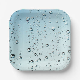 Plato De Papel Agua con burbujas
