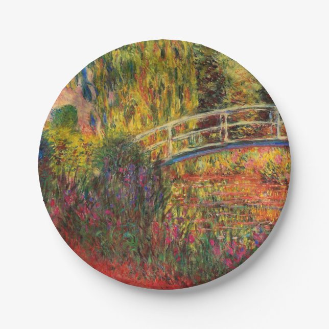 Plato De Papel Agua de Monet Lily Pond e Irlandeses de Agua (Anverso)