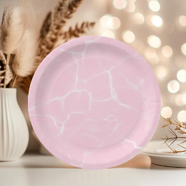 Plato De Papel Agua de piscina rosa fiesta de piscina