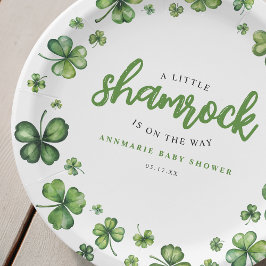 Plato De Papel Agua Shamrock Baby