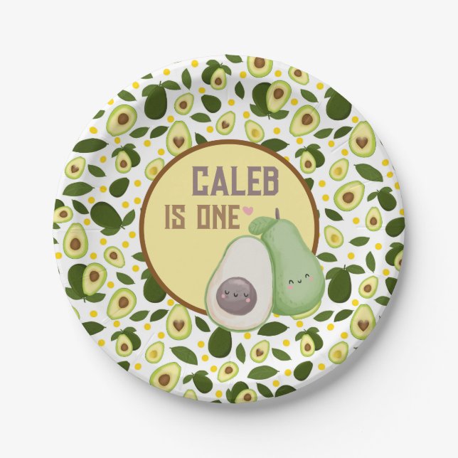 Plato De Papel Aguacado Santo Guacamole Fiesta Primer Fiesta de C (Anverso)