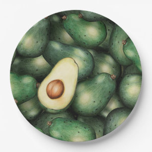 Plato De Papel Aguacate