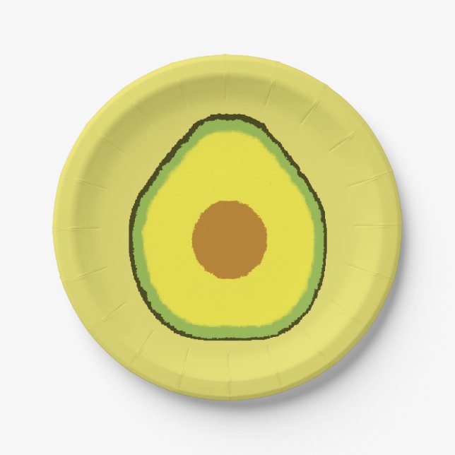 Plato De Papel Aguacate (Anverso)