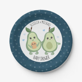 Plato De Papel Aguacate Holy Guacamole Baby Shower
