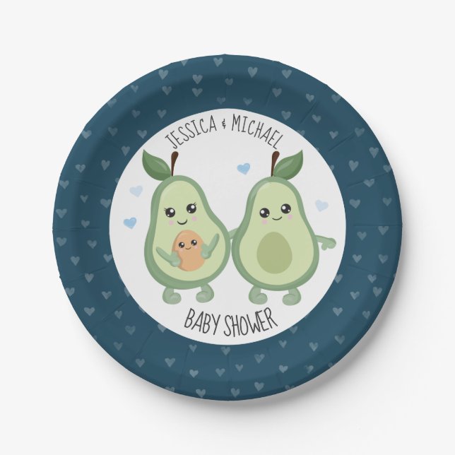 Plato De Papel Aguacate Holy Guacamole Baby Shower (Anverso)