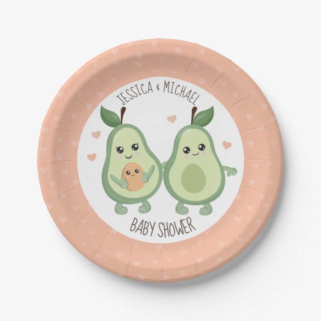 Plato De Papel Aguacate Holy Guacamole Baby Shower (Anverso)