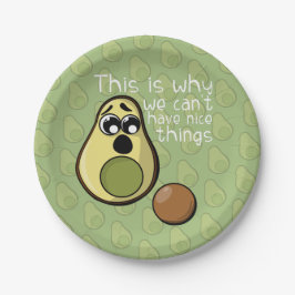 Plato De Papel Aguacate lindo por eso no podemos tener cosas buen