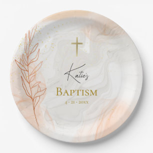 Plato De Papel Aguas cristianas ortodoxas de bautismo ligero