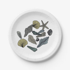 Plato De Papel Aguas marinas de diversos tipos y colores
