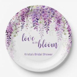 Plato De Papel Aguas moradas Wisteria Ducha Bridal