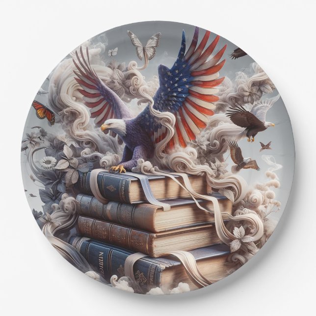 Plato De Papel Águila americana (Anverso)