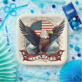 Plato De Papel Águila americana