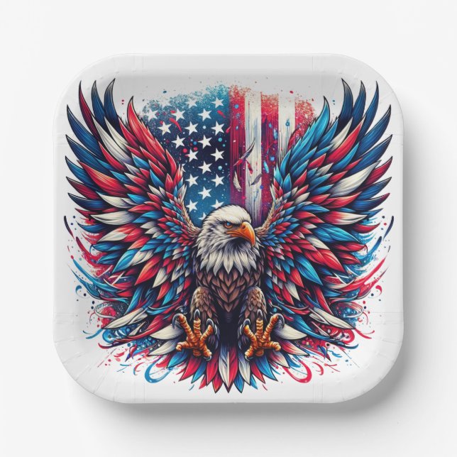 Plato De Papel Águila americana (Anverso)