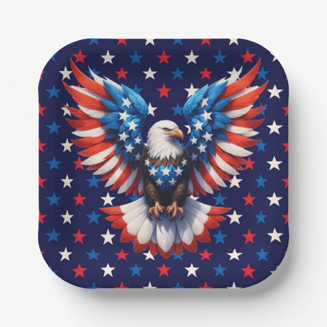 Plato De Papel Águila Americana (Anverso)