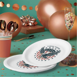 Plato De Papel Águila Americana Retro