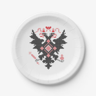 PLATO DE PAPEL ÁGUILA DE DOS CABEZAS IMPERIAL RUSA