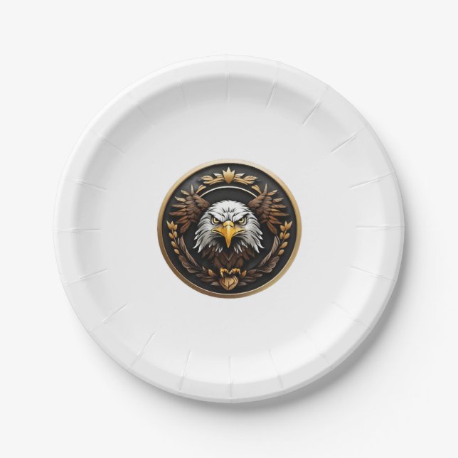 Plato De Papel Águila del ejército (Anverso)