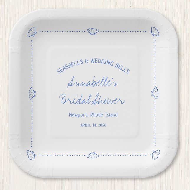 Plato De Papel Agujas de la mano y duchas de Boda (Subido por el creador)