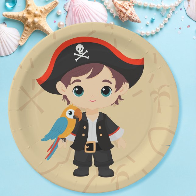 Plato De Papel ¡Ahoy! Fiesta de cumpleaños de Pirate Boy (Subido por el creador)