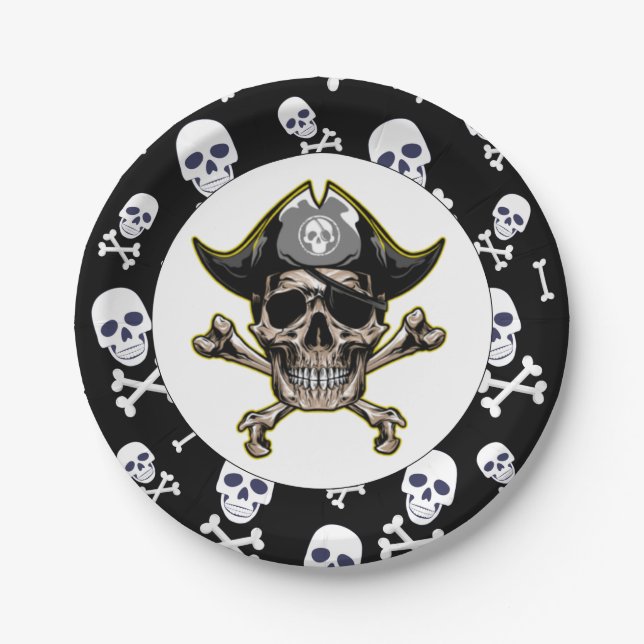 Plato De Papel Ahoy, Fiesta Planners Pirate (Anverso)