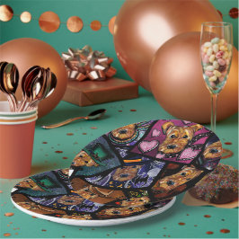 PLATO DE PAPEL AIREDALE TERRIER