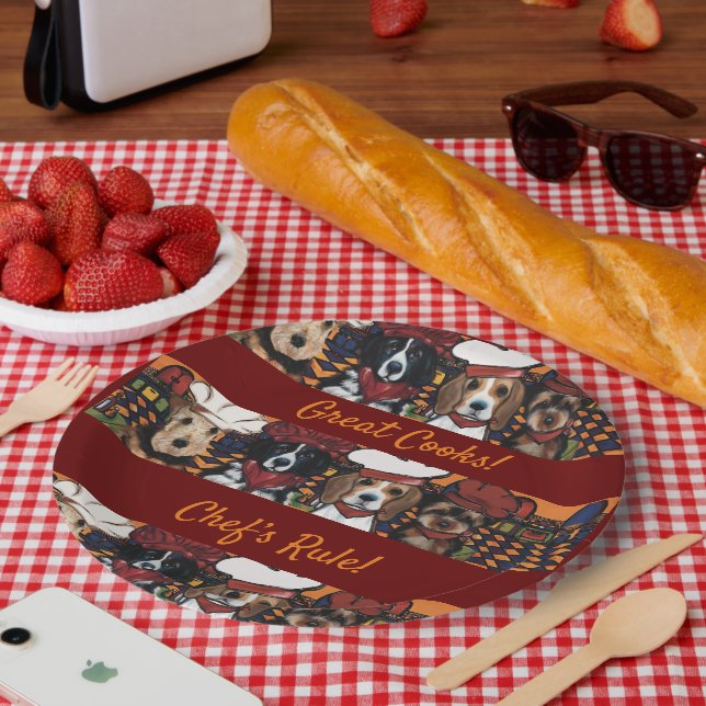 Plato De Papel Airedale Terrier (Picnic)