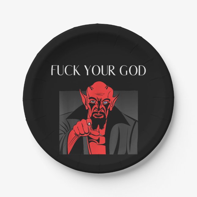 Plato De Papel Aist Goat Satan Baphomet GIft (Anverso)