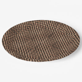 Plato De Papel Ajedrez marrón desordenado y desordenado entre sí