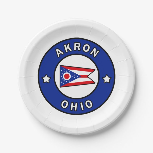Plato De Papel Akron Ohio (Anverso)