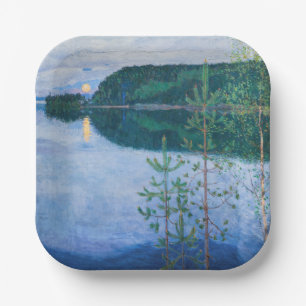 Plato De Papel Akseli Gallen-Kallela - Noche de primavera