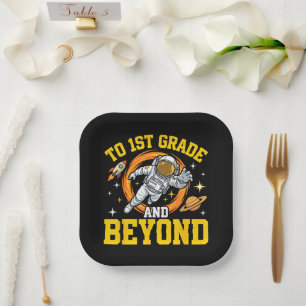 Plato De Papel al estudiante de astronauta de 1er grado y más all